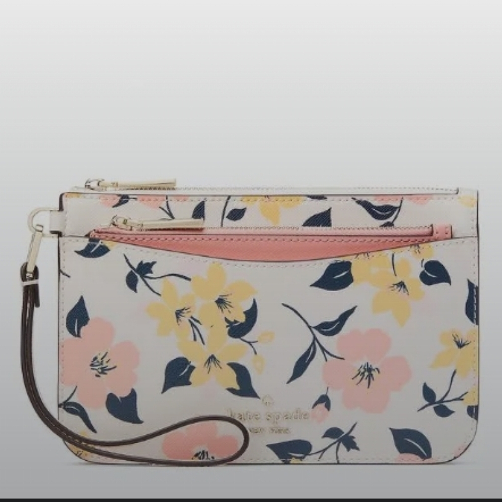 Low Start Kate Spade- Lily Blooms Printed Trip Wristlet Clutch (Blooms🩷)
